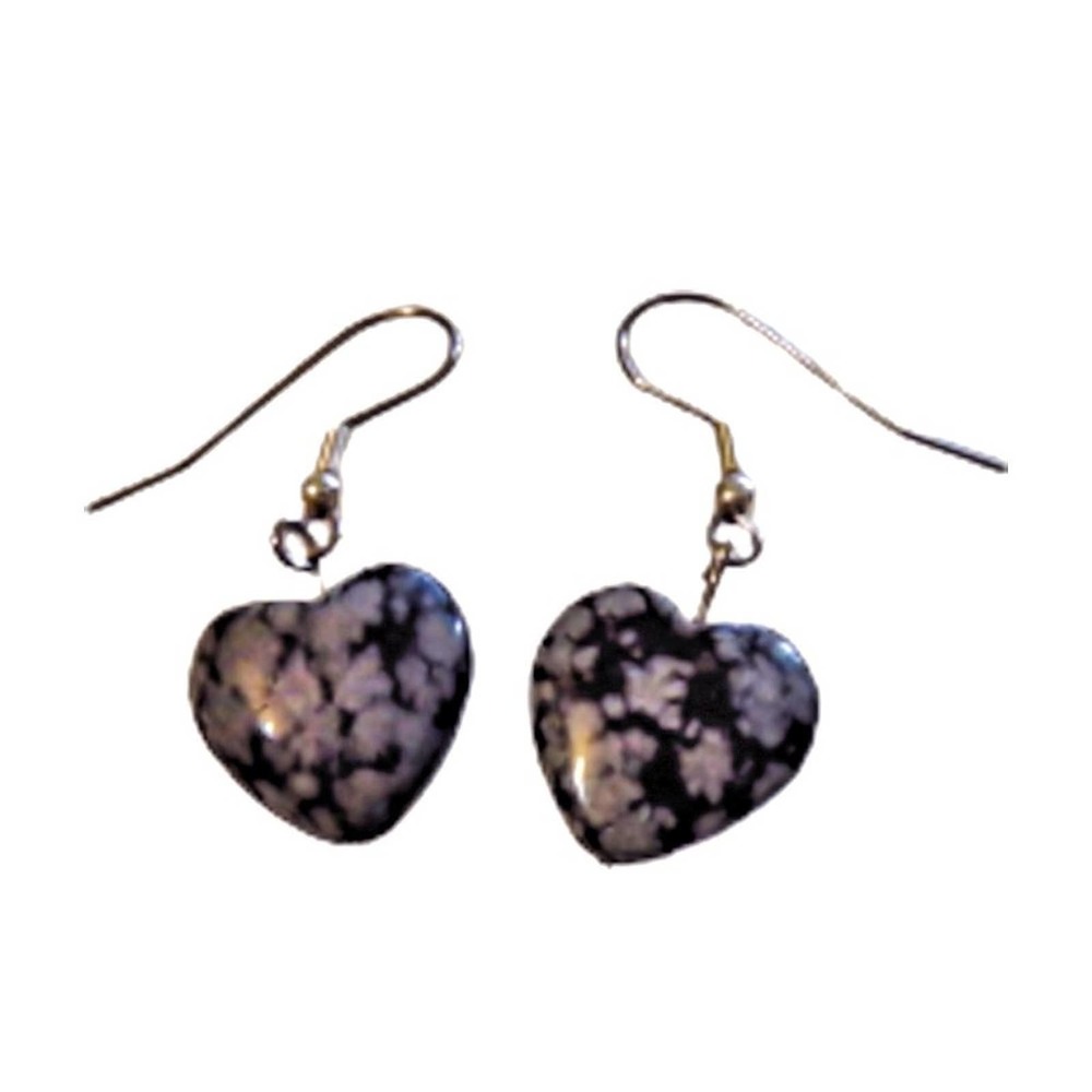 Silver Crazy Lace Heart Earrings 3013